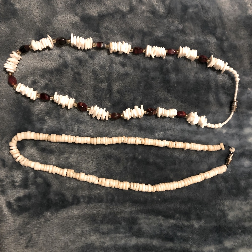 Three pooka shell necklaces